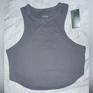 NWT Wild Fable Grey Racerback Cropped Tank top Sz. L